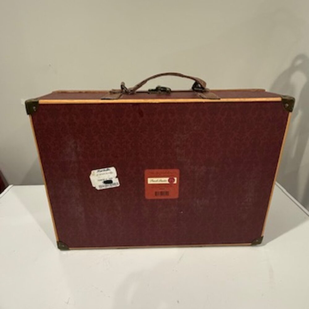 Punch Studio Vintage Old World Map Paperboard Suitcase - Picture 3 of 8